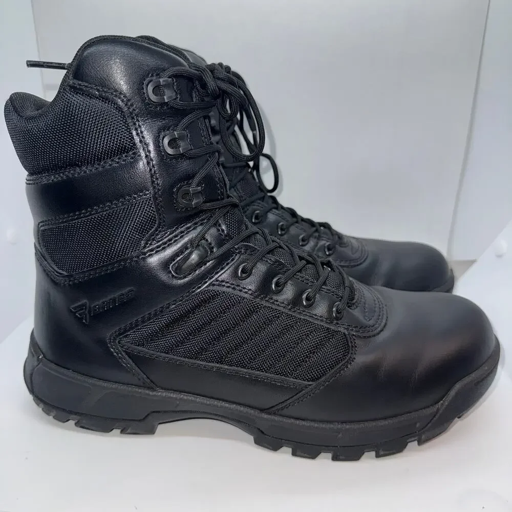 Bates Tactical Sport 2 Combat Boots Men's SZ US 11 Black Leather Side Zip E03180
